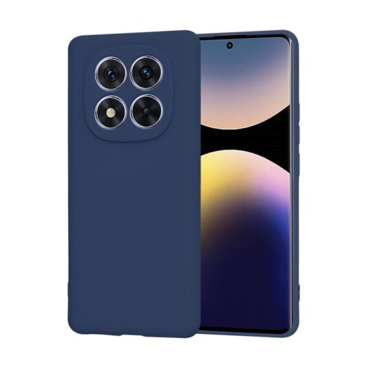 Oba Style Xiaomi Redmi Note 14 Pro Plus Silikonbeskyttelsesdeksel – Mørk Blå (Myk Innside)