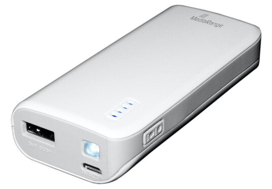 MediaRange Powerbank 5.200 mAh 5V inkl. Taschenlampe