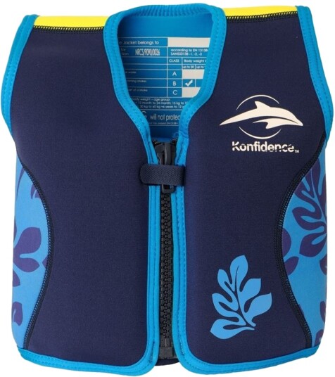 Konfidence svømmevest navy/palm 4-5 år Konfidence svømmevest navy/palm 4-5 år