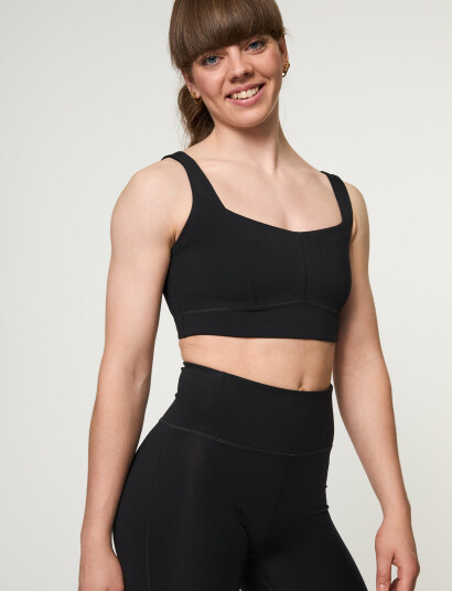 Girlfriend Collective Luxe Addison Bra - Black - S