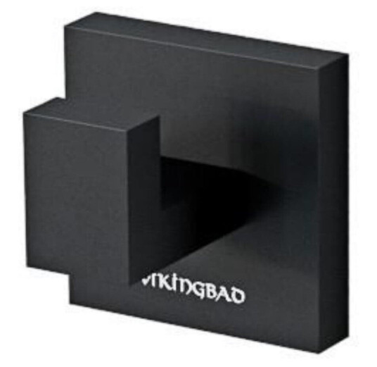 Vikingbad Luna Rett Håndkleknagg - Stilren Krok Svart Matt Vikingbad Luna Rett Håndkleknagg - Stilren Krok Svart Matt