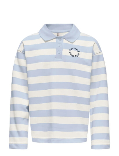 Kids Only Kogesther L/S Polo Emb Vd Swt Blue 134 140