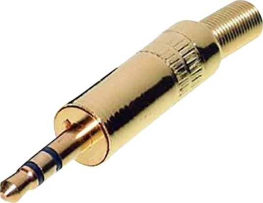 Tru Components 1559794 Jackplugg 3,5 Mm, Rett, Pol: 3 Stereo, Gull, 1 Stk
