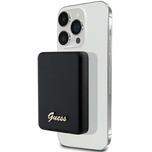 Guess Induksjons Powerbank 5000 mAh 15W med MagSafe - Svart Guess Induksjons Powerbank 5000 mAh 15W med MagSafe - Svart