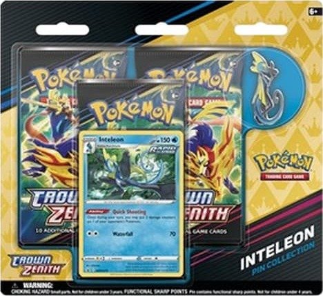 Pokemon Crown Zenith: Inteleon Pin Collection 3-Pack Blister