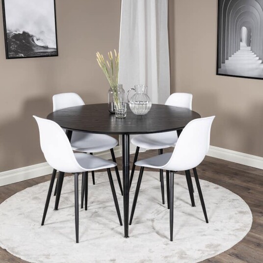 Venture Home Spisegruppe Venture Home Dipp med 4 Polar Plastic Stoler GR20661
