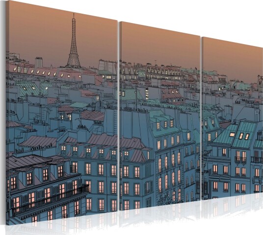 Bilde Paris the city goes to sleep 90x60 Artgeist sp. z o. o.