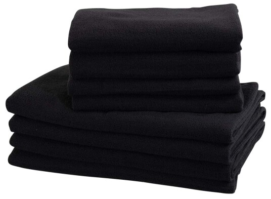 Borg Living Microfiber håndklær - 8 stk - Grå - Lette håndklær