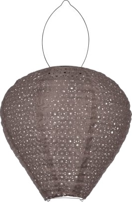 Eglo Solcellependel Med Beige Plastskjerm Med Hullmønster