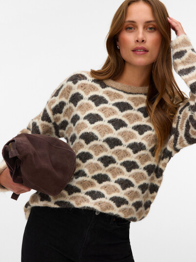 Vero Moda Annabelle Long Sleeve O-Neck Pullover Grå M