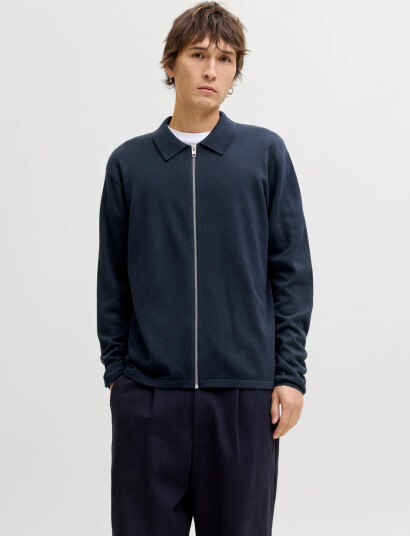 Jack & Jones Jjcole Knit Zip Cardigan   Navy   L