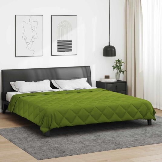 vidaXL Sommerdyne grønn 220 x 260 cm Mikrofiber
