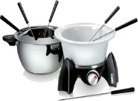 UNOLD FONDUE SET - Fonduegryte - 500 W - svart/rustfritt stål
