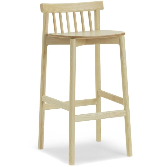 Normann Copenhagen Pind Barstol 75 cm Klarlakkert Ask