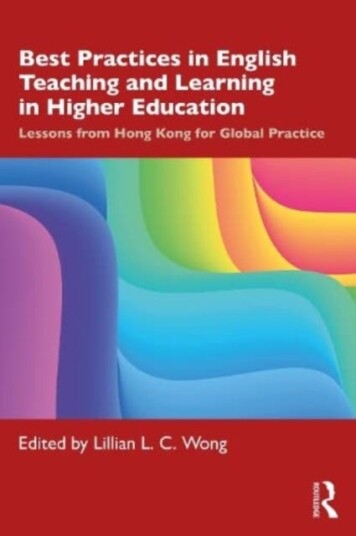 Best Practices In English Teaching And Learning In Higher Education
