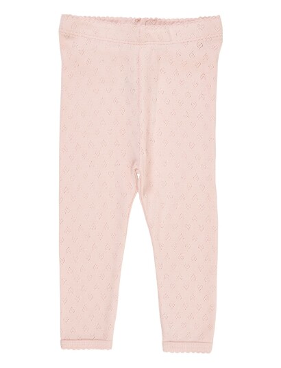 Copenhagen Colors Pointelle Heart Leggings Pink 56