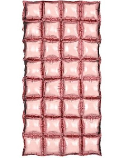 Rosegullfarget Waffle Folie Ballong for Backdrop/Bakgrunn 55 cm x 110 cm Sett sammen flere for hel vegg