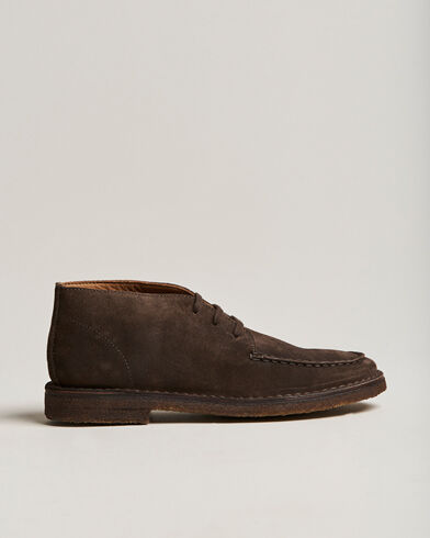 Drake's Crosby Moc-Toe Suede Chukka Boots Dark Brown Drake's Crosby Moc-Toe Suede Chukka Boots Dark Brown