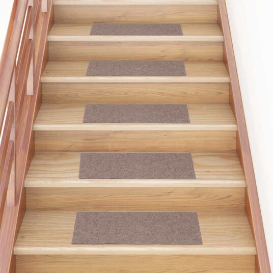  Trappematter selvklebende 30 stk lysebrun 60x25 cm rektangulær 8721288458223