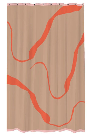 Mette Ditmer Nova Arte dusjforheng 150 x 200 cm Latte-orange