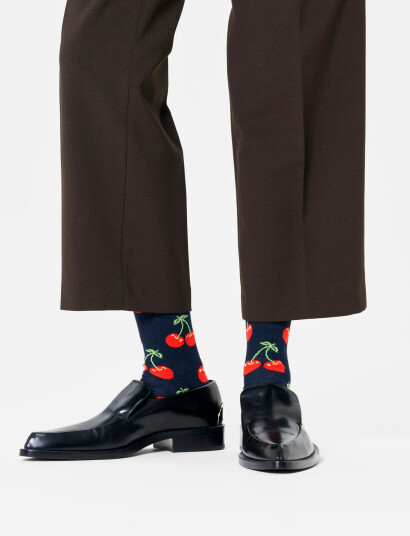 Happy Socks Cherry Sock - Navy - 36-40