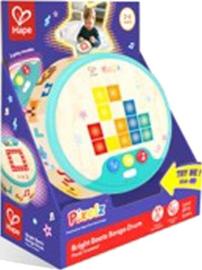 Hape Pixelz Bright Beats Drum Multi/patterned One Size Hape Pixelz Bright Beats Drum Multi/patterned One Size