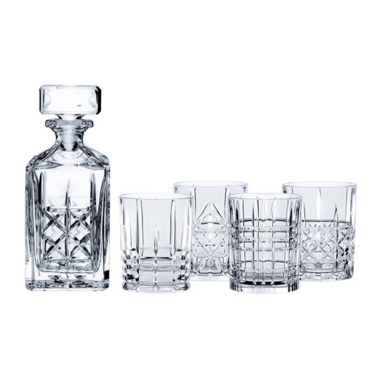 Nachtmann Highland whiskykaraffel med 4 glass