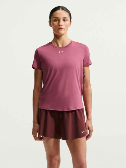 Nike One Classic Dri Fit Short Sleeve Top Burgunder XS