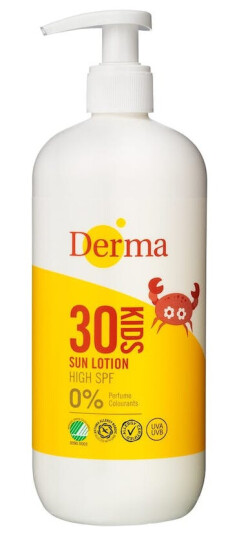 Derma Kids Solkrem SPF 30 500 ml Vannfast Parabenfri Derma Kids Solkrem SPF 30 500 ml Vannfast Parabenfri