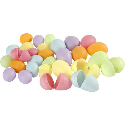 Diverse Egg H: 4,5+6 cm diam 3+4 cm pastellfarger 180 stk 1 pk
