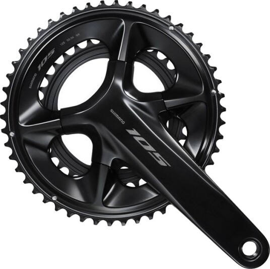 Shimano 105 Kranksett 12 Speed 50-34T 160mm pedalarm FC-R7100 sort