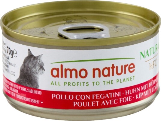 Almo Nature Våtfôr Hfc Kyllling Med Kyllinglever 70G 24 X 70 G