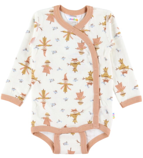 Joha Omslagsbody L/æ - Ull/Bambus - Off White - Joha - 50 - Langermet Body Brun Hvit
