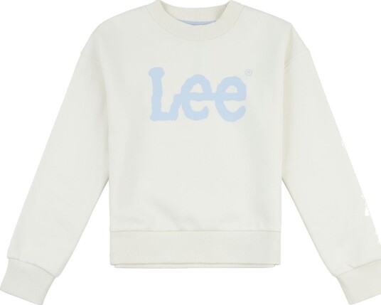 Lee Collegegenser vinglete grafikk Pearled Ivory Lee 9 10 år 134 140 Collegegenser Hvit