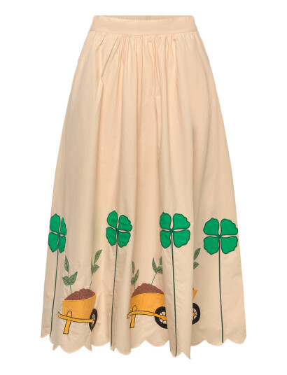 Stella Nova Embroidered Midi Skirt With Scallop Cream 34 Stella Nova Embroidered Midi Skirt With Scallop Cream 34