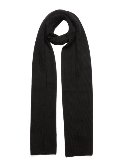 Polo Ralph Lauren Signature Pony Wool Scarf - Black - ONE SIZE