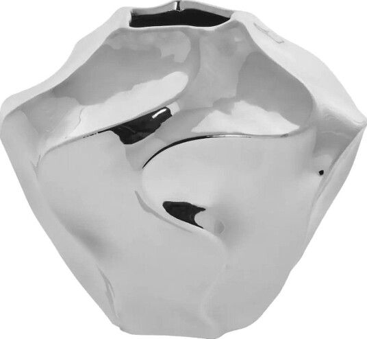 Lene Bjerre Jinia Vase 17.5X17.5X15 Cm. Silver   SILVER   17.5X 15X 17.5 cm
