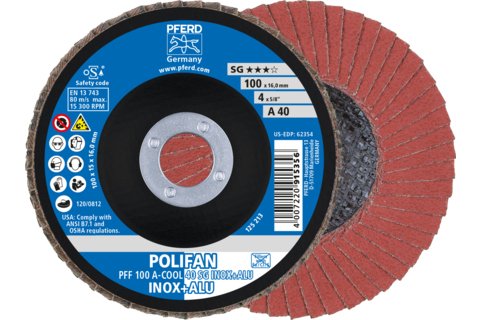 Pferd Lamellskive 67654100 Aluminium/Rustfritt Stål 100x16mm
