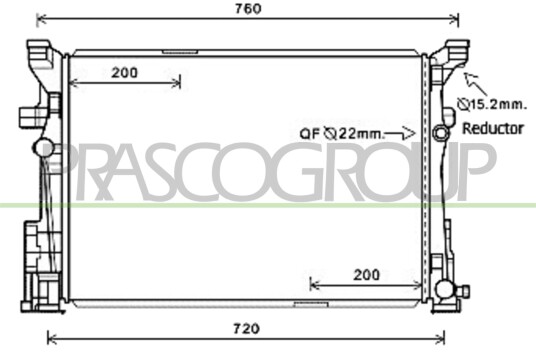 PRASCO ME328R001 Radiator motorkjøling