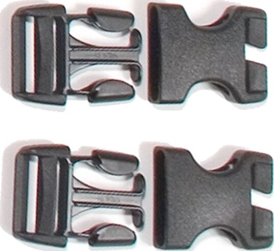 ORTLIEB X-Stealth Utskiftbar Side-Release (25mm) Spenne for Rack-Pack 2 stk. - Svart