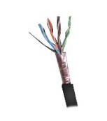 Alantec - Samlet Kabel - 305 M - Foliebelagt Uskjermet Tvinnet Kabelpar (F/Utp) - Cat 6E - Utendørs Solid - Svart