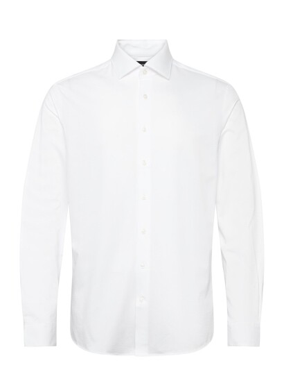 Lindbergh Black Superflex Knitted Shirt L/S White L