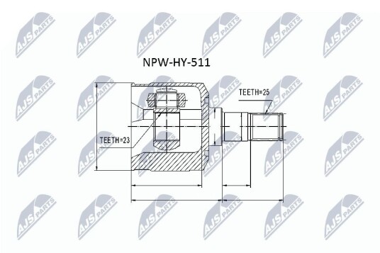 Nty Drivknute drivaksel NTY NPW HY 511