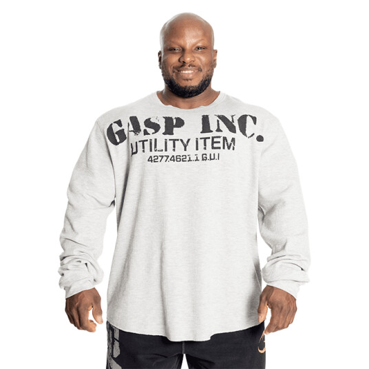 Thermal Gym Sweater, Grey Melange Grå XXX-large