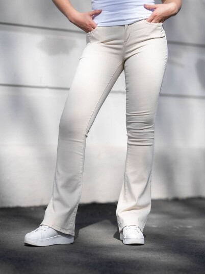 Only Blush Mid Flared Denim Beige L/34 Only Blush Mid Flared Denim Beige L/34