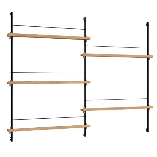 Moebe Magazine Hylle 123x162 cm Oak/Sort