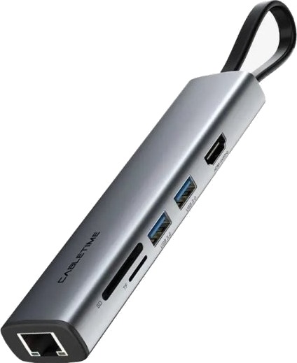 Cabletime Hubp7 Usb Type C Hdmi Rj 45 Usb 3.0 Usb Type C Microsd Transflash Sd 5000 Mbit/S 3860 X 2160 2160P