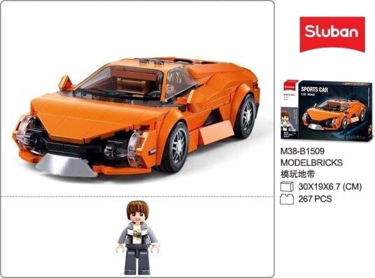 Sluban Modelbricks Berømt Bil Byggesett 8+ År 265 Deler