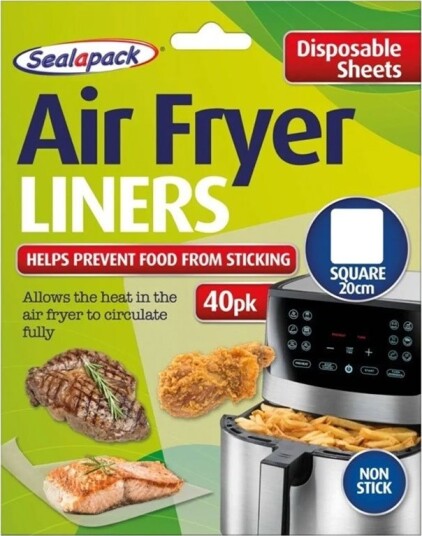 Bakepapir til Airfryer SEALAPACK Firkantede ark 20x20 cm 40 stk.
