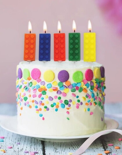Ballong & Partygrossisten Ballong & Partygrossisten 5 stk LEGO Inspirerte Byggeklosser Kakelys 5,5 cm 800AHC202